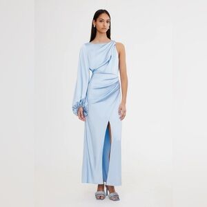 Significant Other Annabel ONE SHOULDER LONG SLEEVE DRESS in Blue, NWT, Small